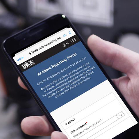 IPAF’s Accident Reporting Portal via ePAL App